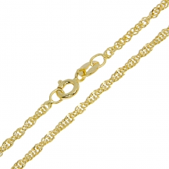 Złoty Łańcuszek damski 50cm pełny 2,5mm splot Singapur pr.585